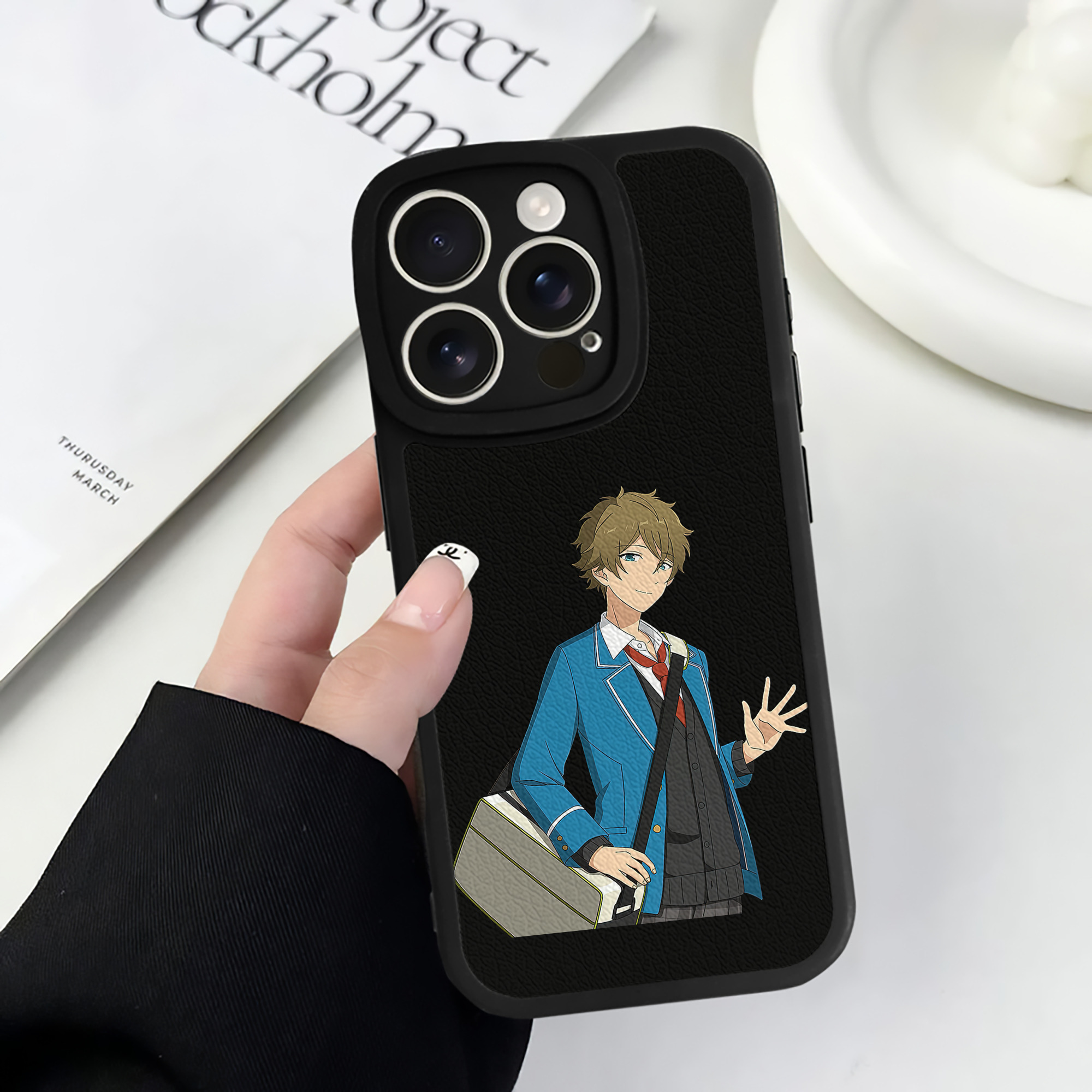 （画像用） あんさんぶるスターズ! Ensemble Stars 【iPhone 16シリーズ対応】シリコンスマホケース（レザー調） 材質：シリコン